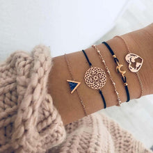 Load image into Gallery viewer, New Arrival Bracelet Sets Minimalist Gold Silver Color Hollow Lotus Bangle Bracelets Gift for Women Exquisite Party Jewelry
