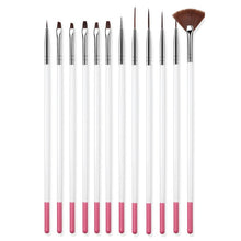 Load image into Gallery viewer, ROHWXY Nail Brush For Manicure Gel Brush For Nail Art 15Pcs/Set Ombre Brush For Gradient For Gel Nail Polish Painting Drawing
