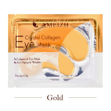 Load image into Gallery viewer, AMEIZII 2Pcs=1Pair 24K Gold Crystal Collagen Eye Mask Eye Patches For Eye Care Dark Circles Remove Anti-Aging Wrinkle Skin Care
