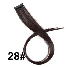 Load image into Gallery viewer, AliLeader Made 57 Colors 50CM Single Clip In One Piece Hair Extensions Synthetic Long Straight Ombre Grey Red Rainbow Hair Piece
