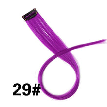 Load image into Gallery viewer, AliLeader Made 57 Colors 50CM Single Clip In One Piece Hair Extensions Synthetic Long Straight Ombre Grey Red Rainbow Hair Piece
