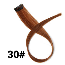 Load image into Gallery viewer, AliLeader Made 57 Colors 50CM Single Clip In One Piece Hair Extensions Synthetic Long Straight Ombre Grey Red Rainbow Hair Piece
