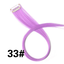 Load image into Gallery viewer, AliLeader Made 57 Colors 50CM Single Clip In One Piece Hair Extensions Synthetic Long Straight Ombre Grey Red Rainbow Hair Piece
