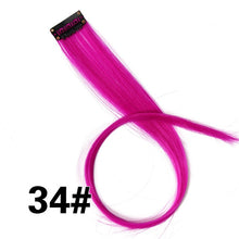 Load image into Gallery viewer, AliLeader Made 57 Colors 50CM Single Clip In One Piece Hair Extensions Synthetic Long Straight Ombre Grey Red Rainbow Hair Piece
