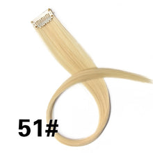 Load image into Gallery viewer, AliLeader Made 57 Colors 50CM Single Clip In One Piece Hair Extensions Synthetic Long Straight Ombre Grey Red Rainbow Hair Piece

