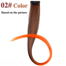 Load image into Gallery viewer, AliLeader Made 57 Colors 50CM Single Clip In One Piece Hair Extensions Synthetic Long Straight Ombre Grey Red Rainbow Hair Piece
