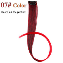 Load image into Gallery viewer, AliLeader Made 57 Colors 50CM Single Clip In One Piece Hair Extensions Synthetic Long Straight Ombre Grey Red Rainbow Hair Piece
