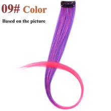 Load image into Gallery viewer, AliLeader Made 57 Colors 50CM Single Clip In One Piece Hair Extensions Synthetic Long Straight Ombre Grey Red Rainbow Hair Piece
