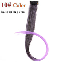Load image into Gallery viewer, AliLeader Made 57 Colors 50CM Single Clip In One Piece Hair Extensions Synthetic Long Straight Ombre Grey Red Rainbow Hair Piece
