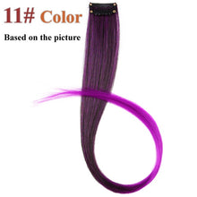 Load image into Gallery viewer, AliLeader Made 57 Colors 50CM Single Clip In One Piece Hair Extensions Synthetic Long Straight Ombre Grey Red Rainbow Hair Piece

