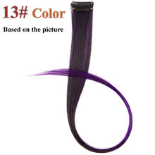 Load image into Gallery viewer, AliLeader Made 57 Colors 50CM Single Clip In One Piece Hair Extensions Synthetic Long Straight Ombre Grey Red Rainbow Hair Piece
