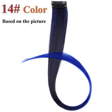 Load image into Gallery viewer, AliLeader Made 57 Colors 50CM Single Clip In One Piece Hair Extensions Synthetic Long Straight Ombre Grey Red Rainbow Hair Piece
