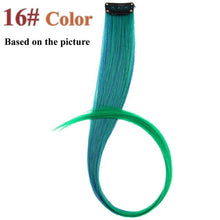 Load image into Gallery viewer, AliLeader Made 57 Colors 50CM Single Clip In One Piece Hair Extensions Synthetic Long Straight Ombre Grey Red Rainbow Hair Piece
