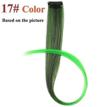 Load image into Gallery viewer, AliLeader Made 57 Colors 50CM Single Clip In One Piece Hair Extensions Synthetic Long Straight Ombre Grey Red Rainbow Hair Piece
