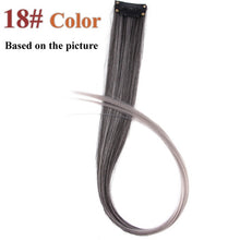 Load image into Gallery viewer, AliLeader Made 57 Colors 50CM Single Clip In One Piece Hair Extensions Synthetic Long Straight Ombre Grey Red Rainbow Hair Piece
