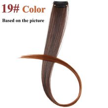 Load image into Gallery viewer, AliLeader Made 57 Colors 50CM Single Clip In One Piece Hair Extensions Synthetic Long Straight Ombre Grey Red Rainbow Hair Piece
