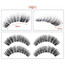 Load image into Gallery viewer, Magnetic eyelashes with 3 magnets handmade 3D/6D magnetic lashes natural false eyelashes magnet lashes with gift box-24P-3
