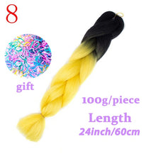 Load image into Gallery viewer, LISI HAIR Jumbo Braids Long Ombre Jumbo Synthetic Braiding Hair Crochet Blonde Pink Blue Grey Hair Extensions African Viscera
