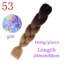 Load image into Gallery viewer, LISI HAIR Jumbo Braids Long Ombre Jumbo Synthetic Braiding Hair Crochet Blonde Pink Blue Grey Hair Extensions African Viscera
