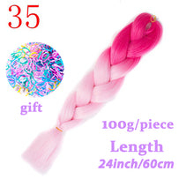 Load image into Gallery viewer, LISI HAIR Jumbo Braids Long Ombre Jumbo Synthetic Braiding Hair Crochet Blonde Pink Blue Grey Hair Extensions African Viscera
