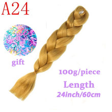 Load image into Gallery viewer, LISI HAIR Jumbo Braids Long Ombre Jumbo Synthetic Braiding Hair Crochet Blonde Pink Blue Grey Hair Extensions African Viscera
