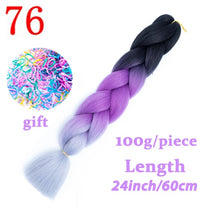 Load image into Gallery viewer, LISI HAIR Jumbo Braids Long Ombre Jumbo Synthetic Braiding Hair Crochet Blonde Pink Blue Grey Hair Extensions African Viscera
