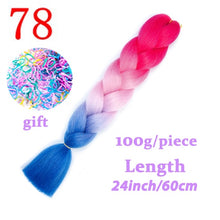 Load image into Gallery viewer, LISI HAIR Jumbo Braids Long Ombre Jumbo Synthetic Braiding Hair Crochet Blonde Pink Blue Grey Hair Extensions African Viscera
