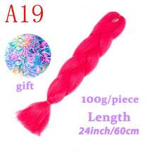 Load image into Gallery viewer, LISI HAIR Jumbo Braids Long Ombre Jumbo Synthetic Braiding Hair Crochet Blonde Pink Blue Grey Hair Extensions African Viscera
