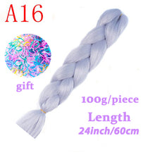 Load image into Gallery viewer, LISI HAIR Jumbo Braids Long Ombre Jumbo Synthetic Braiding Hair Crochet Blonde Pink Blue Grey Hair Extensions African Viscera
