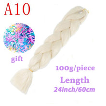 Load image into Gallery viewer, LISI HAIR Jumbo Braids Long Ombre Jumbo Synthetic Braiding Hair Crochet Blonde Pink Blue Grey Hair Extensions African Viscera
