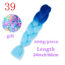 Load image into Gallery viewer, LISI HAIR Jumbo Braids Long Ombre Jumbo Synthetic Braiding Hair Crochet Blonde Pink Blue Grey Hair Extensions African Viscera
