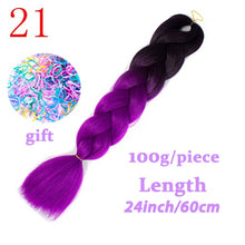 Load image into Gallery viewer, LISI HAIR Jumbo Braids Long Ombre Jumbo Synthetic Braiding Hair Crochet Blonde Pink Blue Grey Hair Extensions African Viscera
