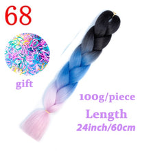 Load image into Gallery viewer, LISI HAIR Jumbo Braids Long Ombre Jumbo Synthetic Braiding Hair Crochet Blonde Pink Blue Grey Hair Extensions African Viscera
