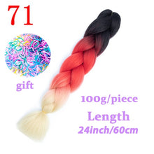 Load image into Gallery viewer, LISI HAIR Jumbo Braids Long Ombre Jumbo Synthetic Braiding Hair Crochet Blonde Pink Blue Grey Hair Extensions African Viscera
