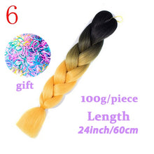Load image into Gallery viewer, LISI HAIR Jumbo Braids Long Ombre Jumbo Synthetic Braiding Hair Crochet Blonde Pink Blue Grey Hair Extensions African Viscera
