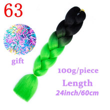 Load image into Gallery viewer, LISI HAIR Jumbo Braids Long Ombre Jumbo Synthetic Braiding Hair Crochet Blonde Pink Blue Grey Hair Extensions African Viscera

