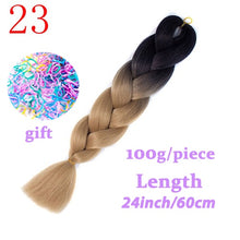 Load image into Gallery viewer, LISI HAIR Jumbo Braids Long Ombre Jumbo Synthetic Braiding Hair Crochet Blonde Pink Blue Grey Hair Extensions African Viscera
