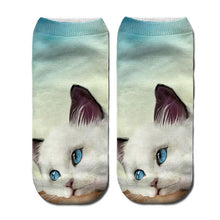 Load image into Gallery viewer, RUBU women's funny animal Cute 3D Print Socks Women Ankle Socks Unisex Socks Hot women Fashion Sox cartoon cat for female 5H1
