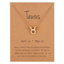 Load image into Gallery viewer, Female Elegant Star Zodiac Sign 12 Constellation Necklaces Pendants Charm Gold Chain Choker Necklaces for Women Jewelry Dropship
