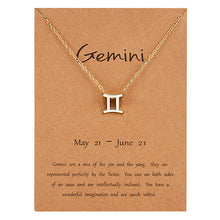 Load image into Gallery viewer, Female Elegant Star Zodiac Sign 12 Constellation Necklaces Pendants Charm Gold Chain Choker Necklaces for Women Jewelry Dropship
