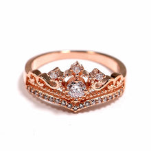 Load image into Gallery viewer, Party gifts's Choice Zircon Crown Ring Alloy Handmade Rings Wholesale Women's Rings
