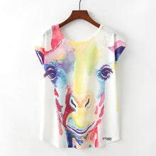Load image into Gallery viewer, Summer New Women T-Shirts 2020 Harajuku Kawaii Cute Animal Nice Cat Unicorn Print T-shirt Causal O-Neck Short Sleeve Loose Tops
