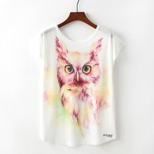 Load image into Gallery viewer, Summer New Women T-Shirts 2020 Harajuku Kawaii Cute Animal Nice Cat Unicorn Print T-shirt Causal O-Neck Short Sleeve Loose Tops
