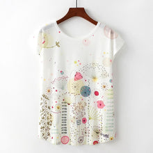 Load image into Gallery viewer, Summer New Women T-Shirts 2020 Harajuku Kawaii Cute Animal Nice Cat Unicorn Print T-shirt Causal O-Neck Short Sleeve Loose Tops
