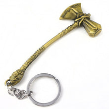 Load image into Gallery viewer, RJ The Avengers 4 Thor Hammer Metal Keychains The Dark World Weapon Iron Man Keyring For Women Movie Fans Jewelry Accessories
