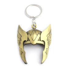 Load image into Gallery viewer, RJ The Avengers 4 Thor Hammer Metal Keychains The Dark World Weapon Iron Man Keyring For Women Movie Fans Jewelry Accessories
