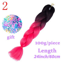 Load image into Gallery viewer, LISI HAIR 24 Inch Braiding Hair Extensions Jumbo Crochet Braids Synthetic Hair style 100g/Pc Pure Blonde Pink Green
