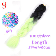 Load image into Gallery viewer, LISI HAIR 24 Inch Braiding Hair Extensions Jumbo Crochet Braids Synthetic Hair style 100g/Pc Pure Blonde Pink Green
