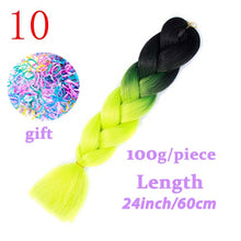 Load image into Gallery viewer, LISI HAIR 24 Inch Braiding Hair Extensions Jumbo Crochet Braids Synthetic Hair style 100g/Pc Pure Blonde Pink Green
