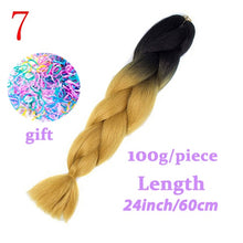 Load image into Gallery viewer, LISI HAIR 24 Inch Braiding Hair Extensions Jumbo Crochet Braids Synthetic Hair style 100g/Pc Pure Blonde Pink Green

